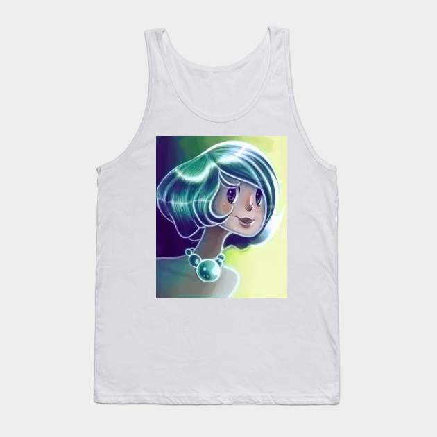 Green Girl Tank Top by saradaboru